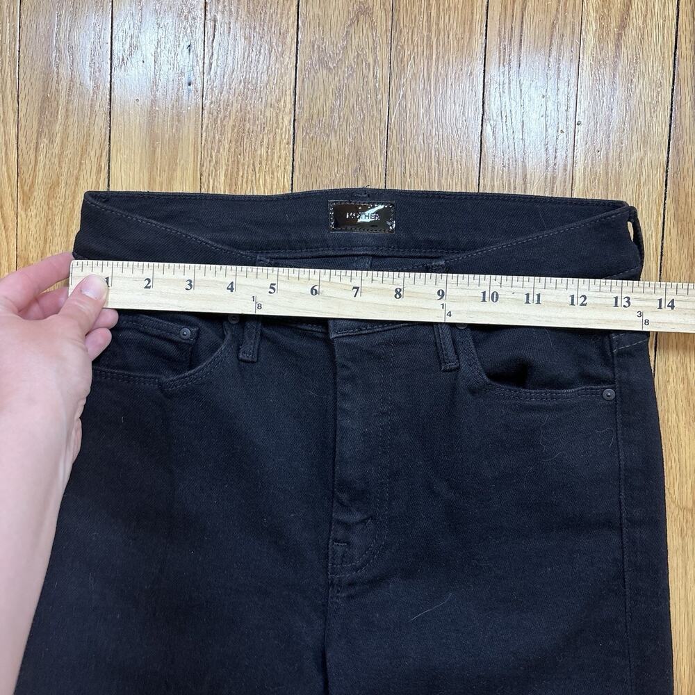 Mother Jeans Womens 27 Black The Weekender Nighty Night Flare Stretch Denim - Picture 4 of 11